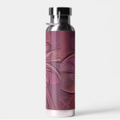 Abstracte moderne bloemfractale kunst Bessenkleure Waterfles (Rechts)