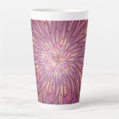 Abstracte moderne bloemige fractal kunst bessen kl latte mok (Voorkant)