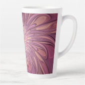 Abstracte moderne bloemige fractal kunst bessen kl latte mok (Rechts)