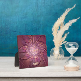 Abstracte Moderne Bloemige Fractale Bessenkleuren  Fotoplaat