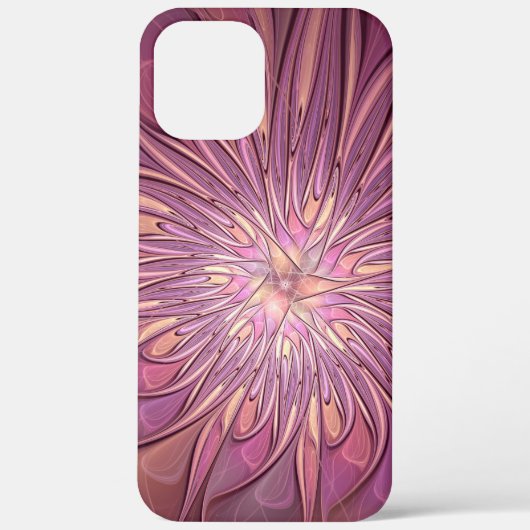 Abstracte moderne bloemige fractale kunst bes kleu Case-Mate iPhone case (Achterkant)