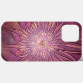 Abstracte moderne bloemige fractale kunst bes kleu Case-Mate iPhone case (Achterkant (horizontaal))
