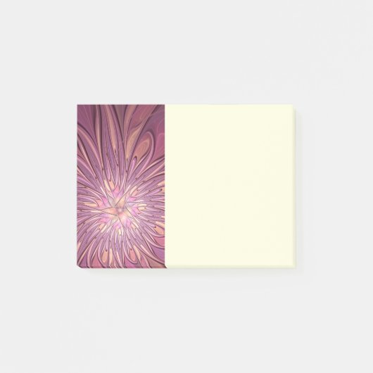 Abstracte moderne bloemige fractale kunst bes kleu post-it® notes (Voorkant)
