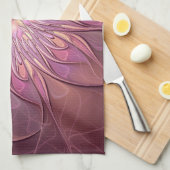 Abstracte moderne bloemige fractale kunst bes kleu theedoek (Quarter Fold)