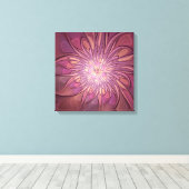 Abstracte moderne bloemige fractale kunst beskleur canvas afdruk (Insitu (Houten vloer))