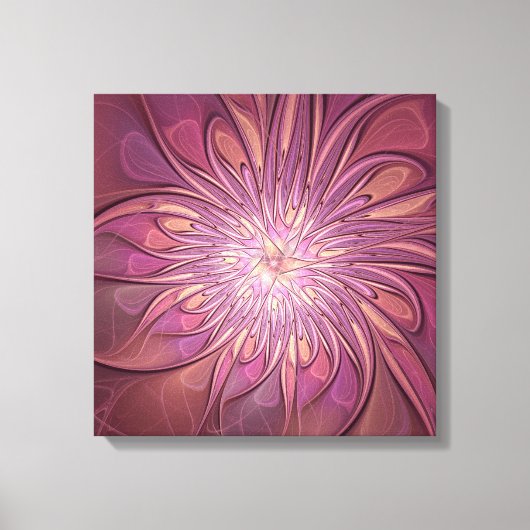 Abstracte moderne bloemige fractale kunst beskleur canvas afdruk (Voorkant)