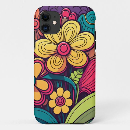 Abstracte moderne bloesemdoedelen Case-Mate iPhone case (Achterkant)