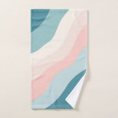 Abstracte Moderne Blush Roze Mint Collectie Bad Handdoek (Handdoek)