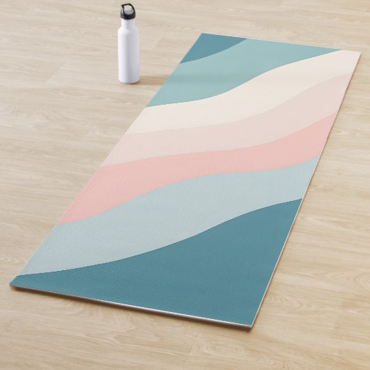 Abstracte Moderne Blush Roze Mint Collectie Yogamat (In situ)