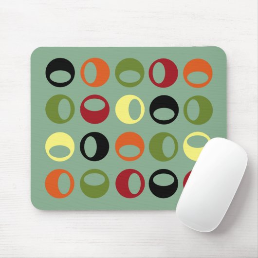Abstracte moderne bollen Mousepad Muismat (Met muis)