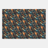 Abstracte moderne bomen: gedurfd kerstontwerp inpakpapier vel (Voorkant 3)