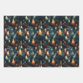 Abstracte moderne bomen: gedurfd kerstontwerp inpakpapier vel (Voorkant)