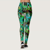 Abstracte moderne borstels leggings (Achterkant)