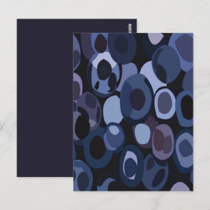 Abstracte moderne bosbes briefkaart