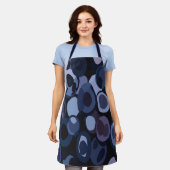 Abstracte moderne bosbes schort (Gedragen)