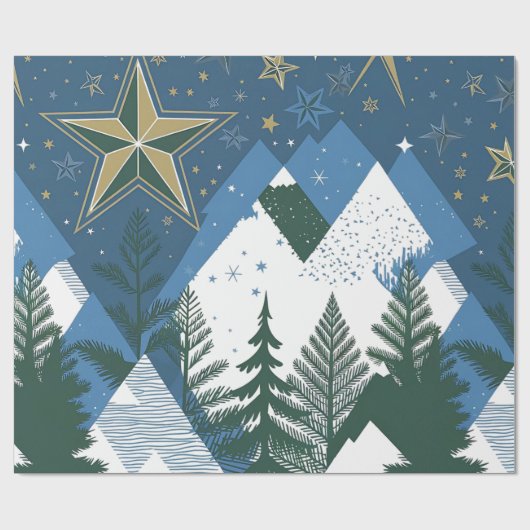 Abstracte moderne bosboom cadeaupapier (Vlak)