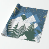 Abstracte moderne bosboom cadeaupapier (Uitgerold)