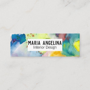 Abstracte Moderne COLORFUL-Waterverf Mini Visitekaartje