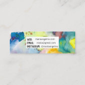 Abstracte Moderne COLORFUL-Waterverf Mini Visitekaartje (Achterkant)