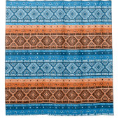 Abstracte moderne decoratieve geometrische pleiste douchegordijn (Voorkant)