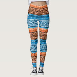 Abstracte moderne decoratieve geometrische pleiste leggings