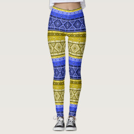 Abstracte moderne decoratieve geometrische pleiste leggings