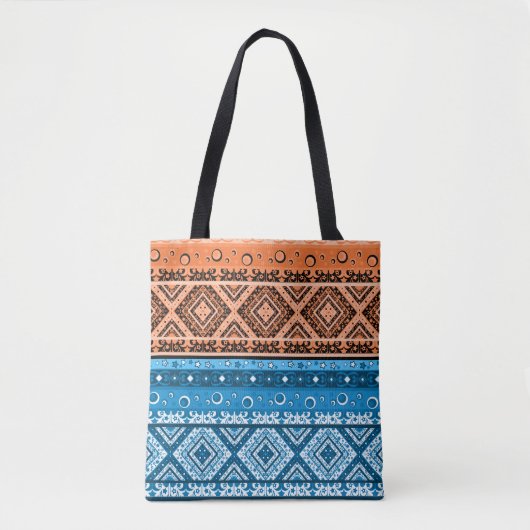 Abstracte moderne decoratieve geometrische pleiste tote bag (Voorkant)