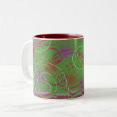 Abstracte moderne draai tweekleurige koffiemok (Voorkant links)