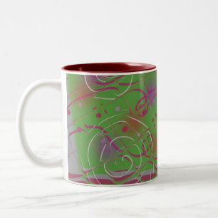 Abstracte moderne draai tweekleurige koffiemok