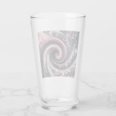 Abstracte Moderne Draaiende Roze, Zwarte en Witte Glas (Achterkant)