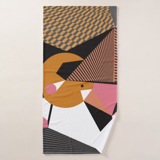 Abstracte moderne driehoeken achtergrondpatroon il badhanddoek (Badhanddoek)