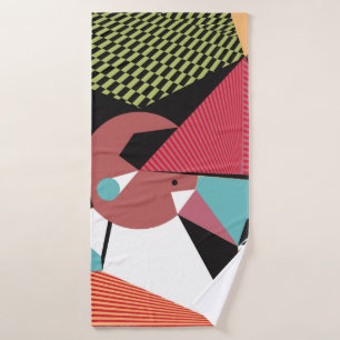 Abstracte moderne driehoeken achtergrondpatroon il badhanddoek