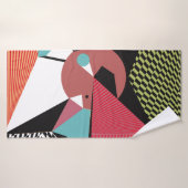 Abstracte moderne driehoeken achtergrondpatroon il badhanddoek (Badhanddoek)
