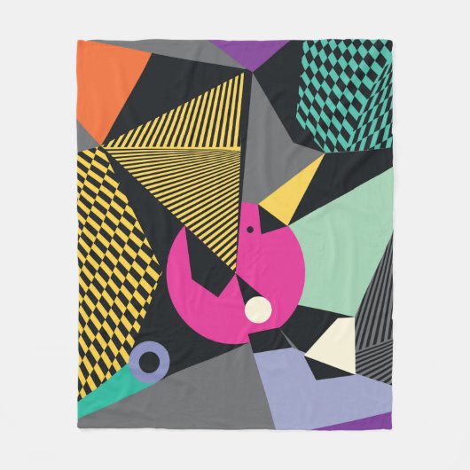 Abstracte moderne driehoeken achtergrondpatroon il fleece deken (Voorkant)