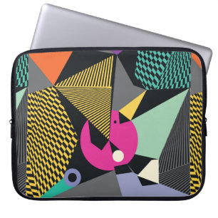 Abstracte moderne driehoeken achtergrondpatroon il laptop sleeve