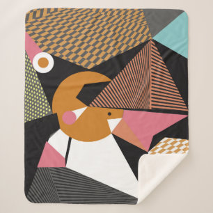 Abstracte moderne driehoeken achtergrondpatroon il sherpa deken