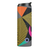 Abstracte moderne driehoeken achtergrondpatroon il thermosbeker (Gedraaid links)