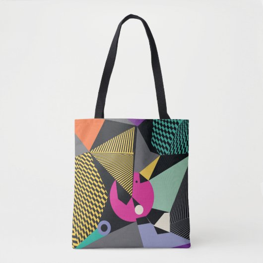 Abstracte moderne driehoeken achtergrondpatroon il tote bag (Voorkant)