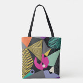 Abstracte moderne driehoeken achtergrondpatroon il tote bag (Achterkant)
