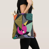 Abstracte moderne driehoeken achtergrondpatroon il tote bag (Dichtbij)