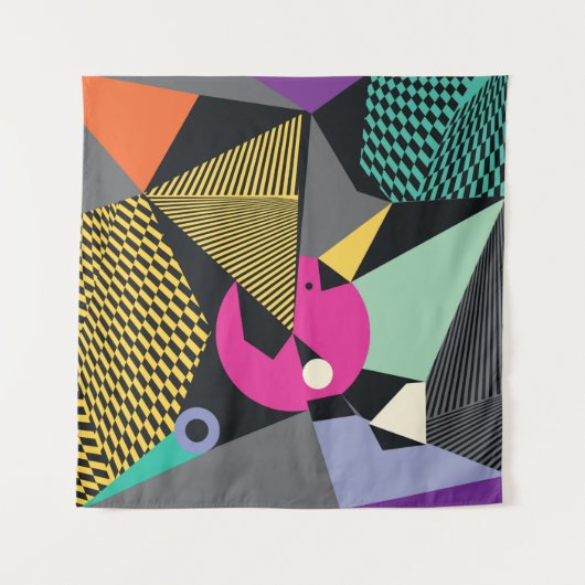 Abstracte moderne driehoeken achtergrondpatroon il wandkleed (Voorkant)