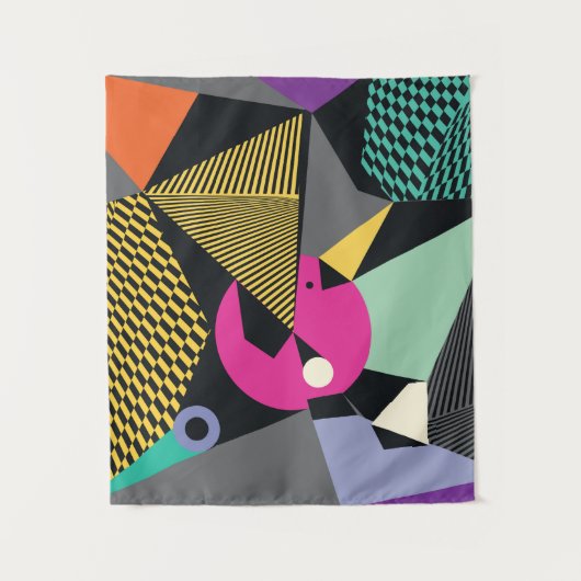 Abstracte moderne driehoeken achtergrondpatroon il wandkleed (Voorkant)