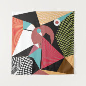 Abstracte moderne driehoeken achtergrondpatroon il wandkleed (Voorkant (horizontaal))