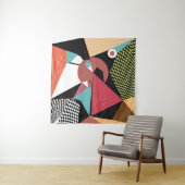 Abstracte moderne driehoeken achtergrondpatroon il wandkleed (In Situ (horizontaal))