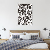 Abstracte moderne eigentijdse cirkelvormen canvas afdruk (Insitu (Slaapkamer))
