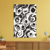 Abstracte moderne eigentijdse cirkelvormen canvas afdruk (Insitu (Woonkamer))