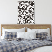  Abstracte moderne eigentijdse cirkelvormen Canvas Afdruk (Insitu (Slaapkamer))