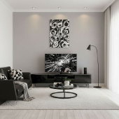  Abstracte moderne eigentijdse cirkelvormen Canvas Afdruk