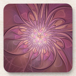 Abstracte moderne Floral fractal Art Berry Colors Bier Onderzetter