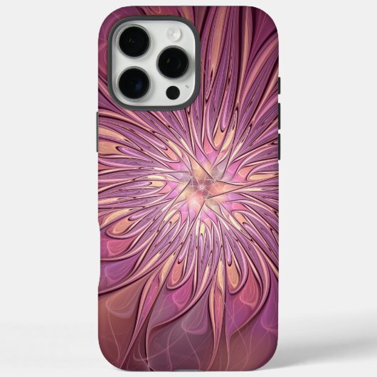 Abstracte moderne Floral fractal Art Berry Colors Case-Mate iPhone Case (Achterkant)
